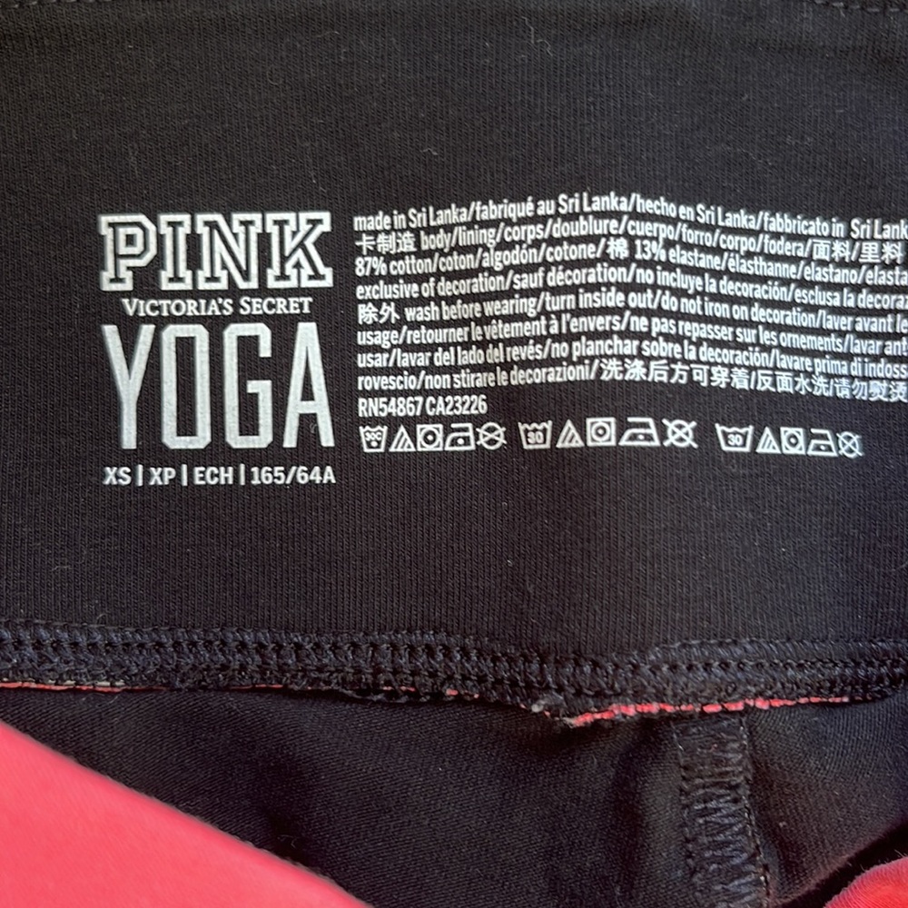 VS Pink Black Yoga legging Size XS - Picture 3 of 3